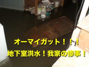 オーマイガット！！！ 地下室洪水！我家の惨事！