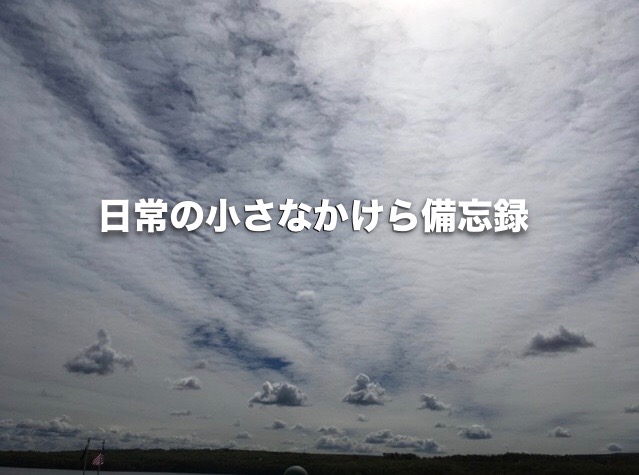 日常の小さなかけら備忘録